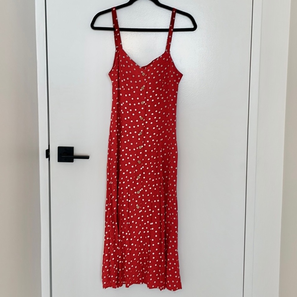 Midi polka dot dress